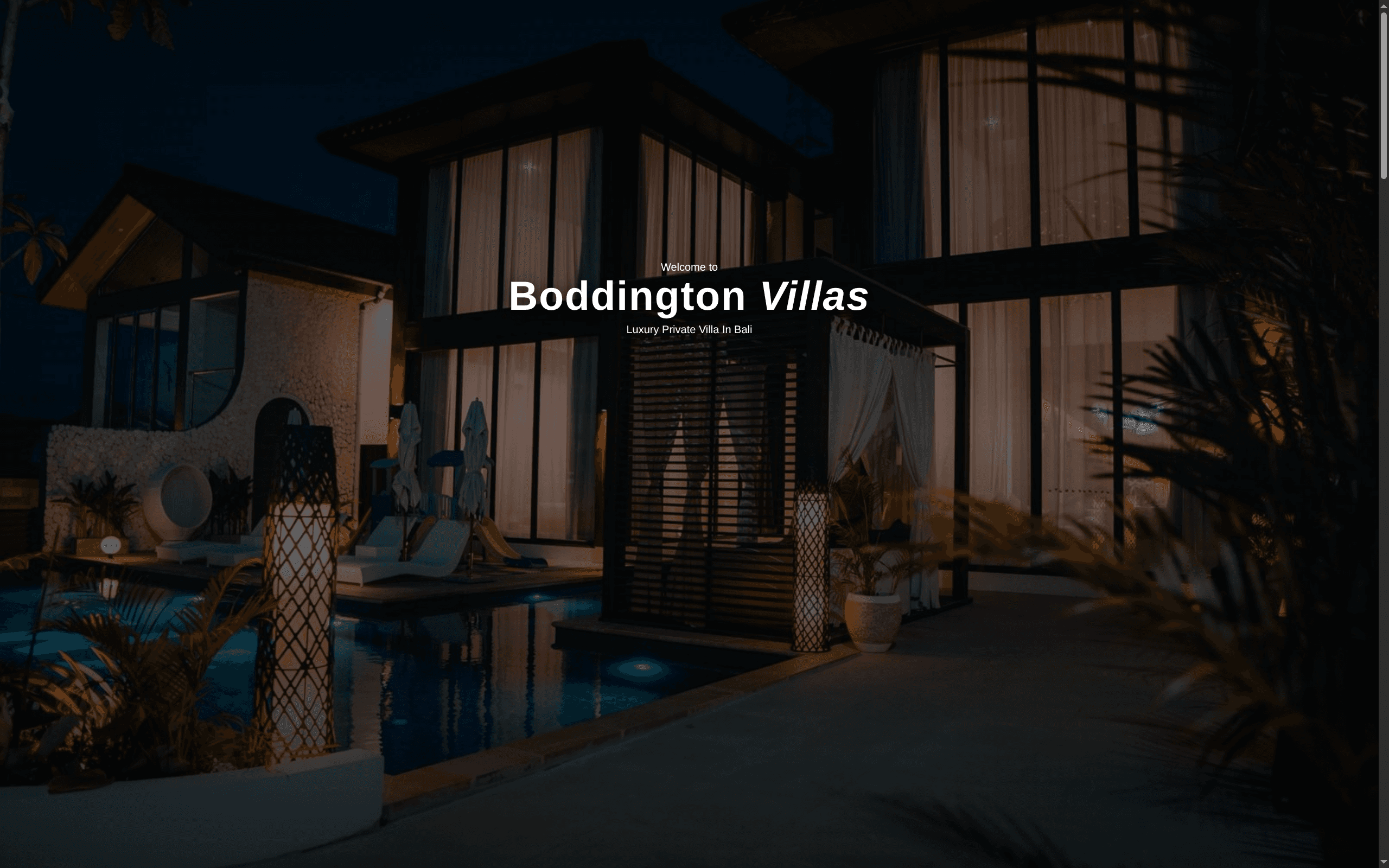 Boddington Villa Landing Page