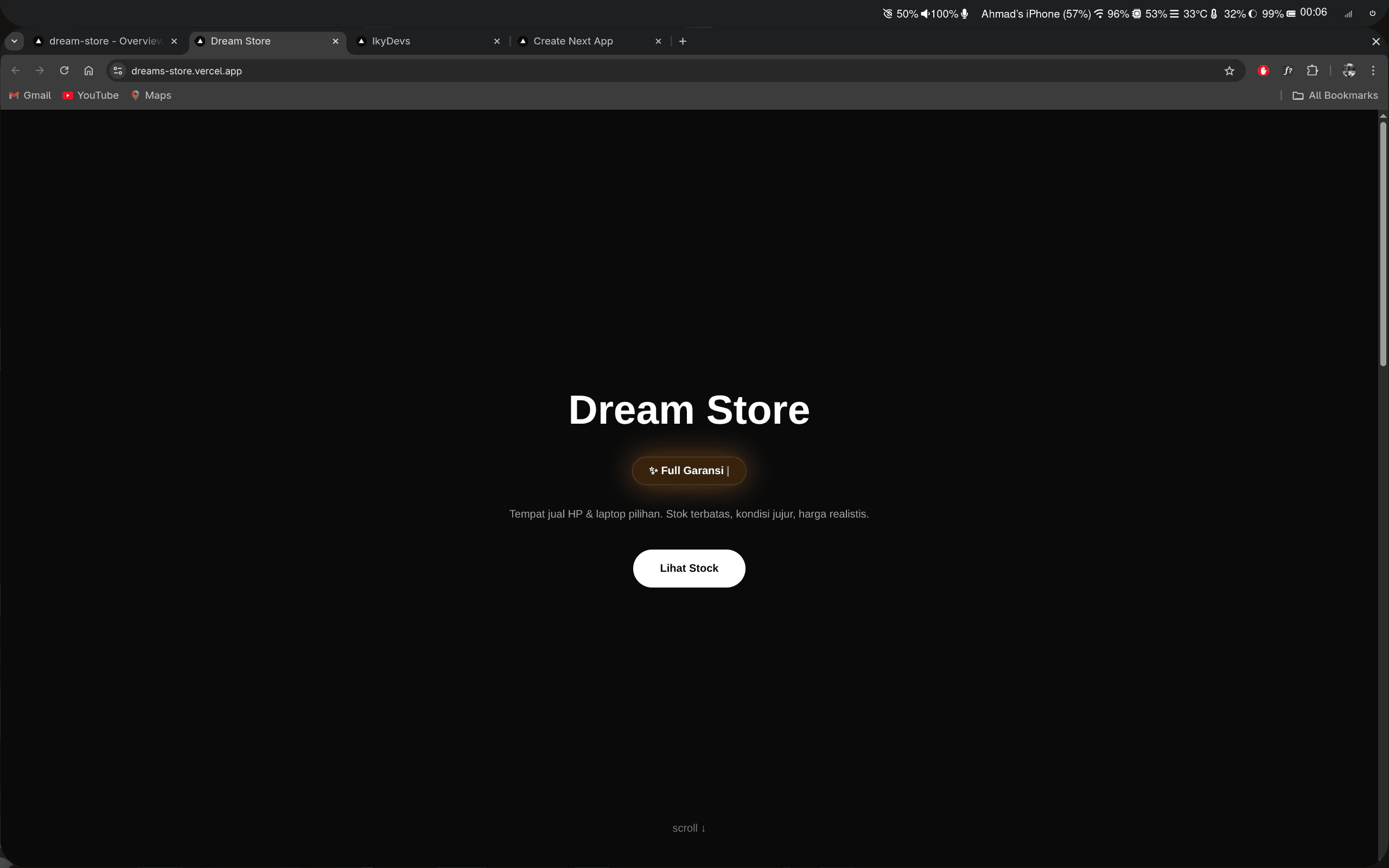 Dream Store Landing Page
